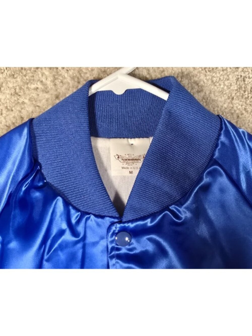 Billy Ray Cyrus Vtg Blue Satin Embroidered Script USA Country Music Jacket Men M - Picture 10 of 16